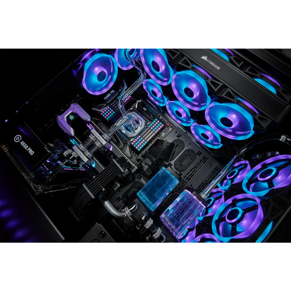 商品画像：CORSAIR QL Series, QL120 RGB, 120mm RGB LED Fan, Triple Pack 2