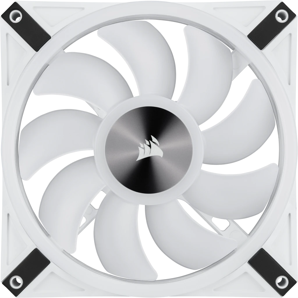 iCUE QL140 RGB 140mm PWM White Fan — Dual Fan Kit with Lighting