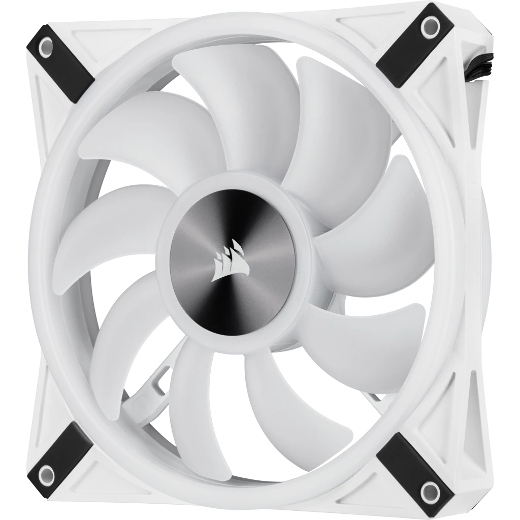 iCUE QL140 RGB 140mm PWM White Fan — Dual Fan Kit with Lighting