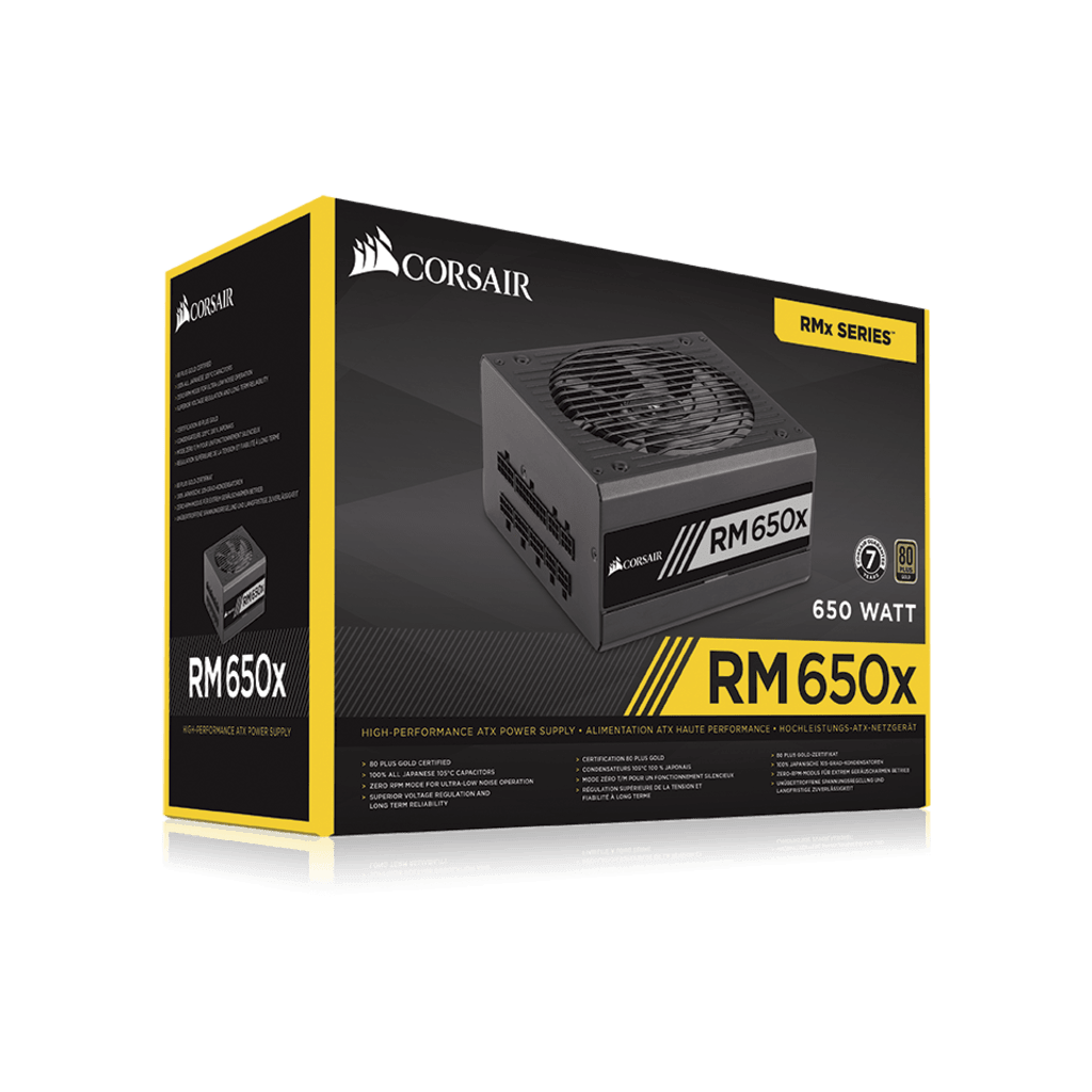 RMx Series™ RM650x — 650 Watt 80 PLUS® Gold Certified Fully