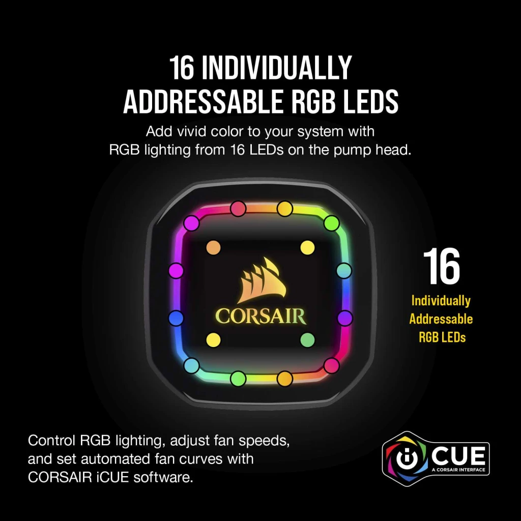 iCUE H100i RGB PRO XT Liquid CPU Cooler (Refurbished)