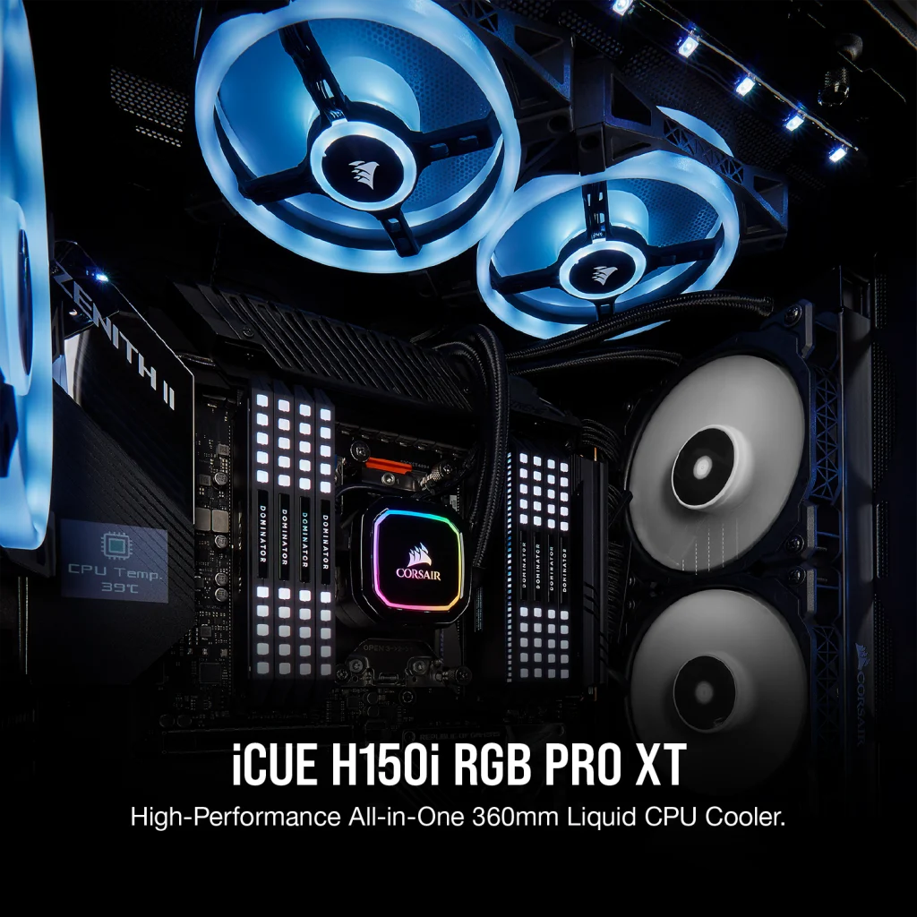 CPU Corsair iCUE H150i RGB PRO XT iCUE H150i RGB PRO XT Liquid CPU Cooler (Refurbished)