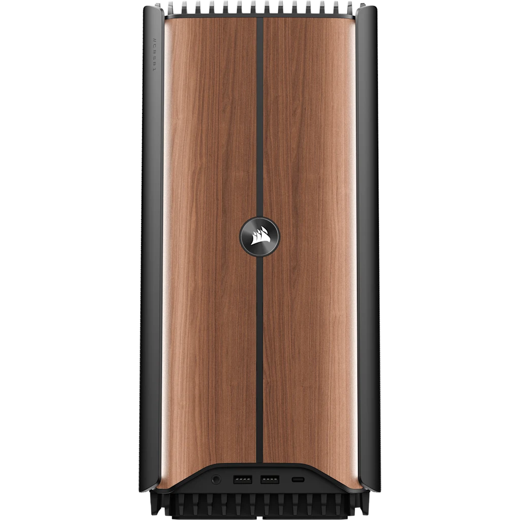 CORSAIR ONE a600 PC – Wood Dark: Liquid Cooled AMD Ryzen 7 9700X