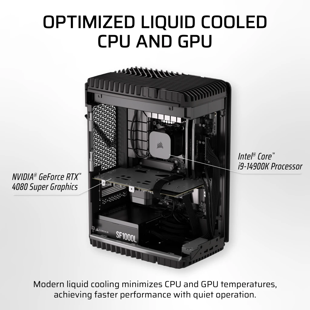 CORSAIR ONE i500 PC – Wood Bright: Liquid Cooled Intel Core i9-14900K and  NVIDIA RTX 4080 Super, 2TB M.2 SSD, 32GB DDR5, Win11 Home