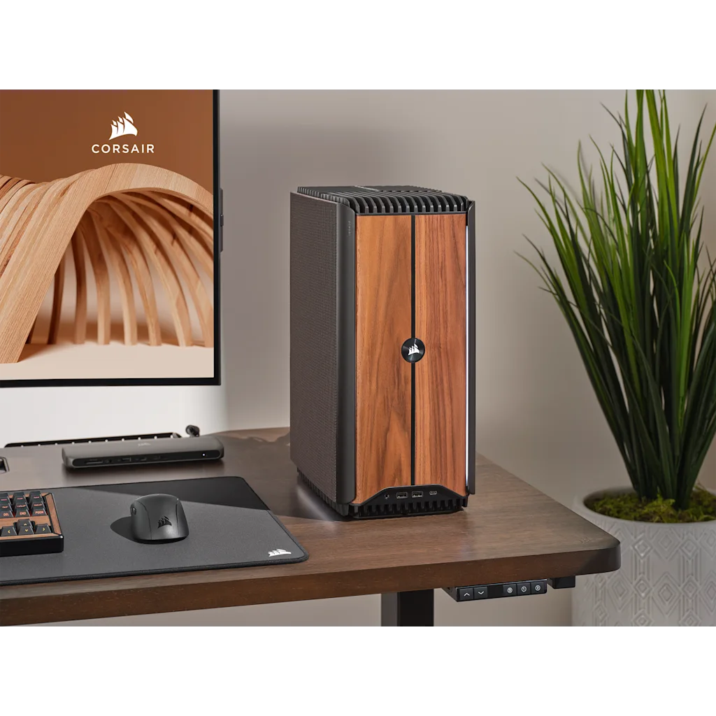 CORSAIR ONE i500 PC - Wood Dark: Liquid Cooled Intel Core i9