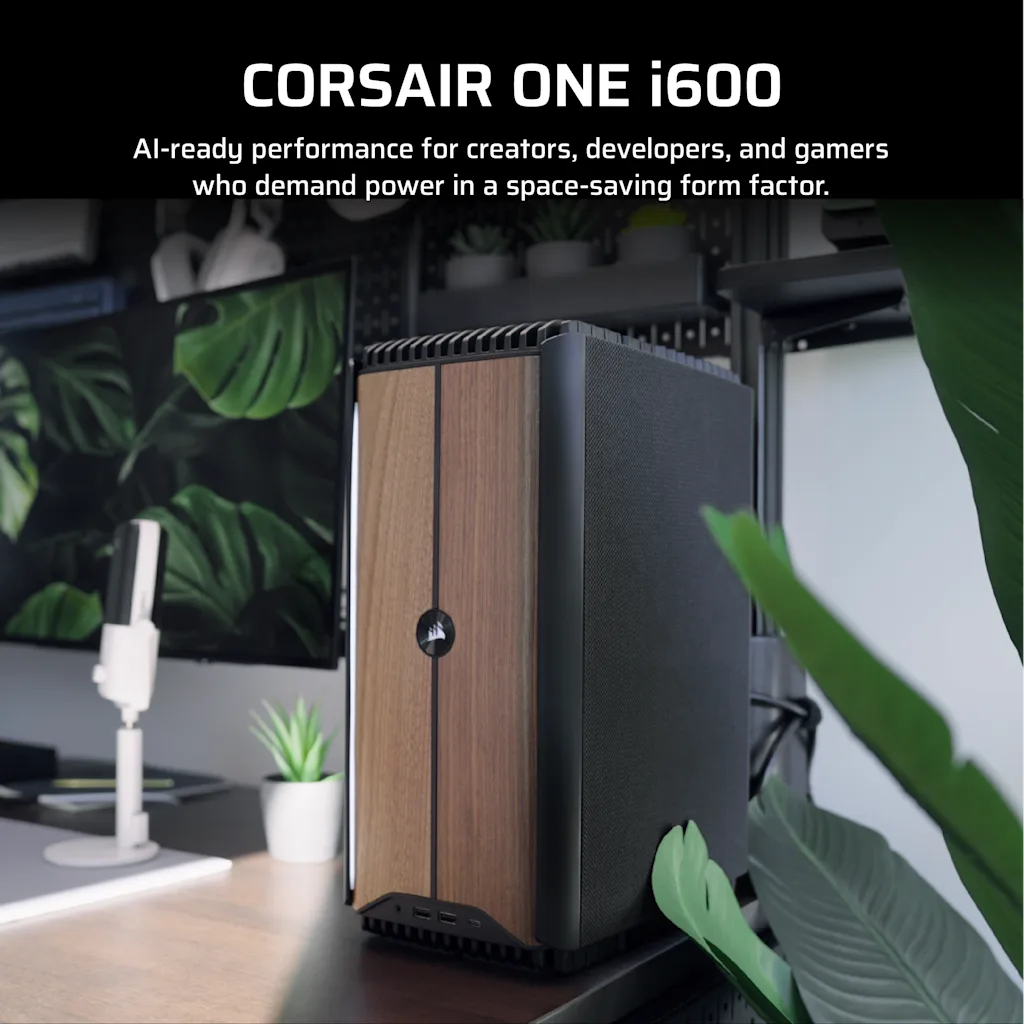 CORSAIR ONE i500 PC – Wood Dark: Intel Core i9-14900F, GeForce RTX