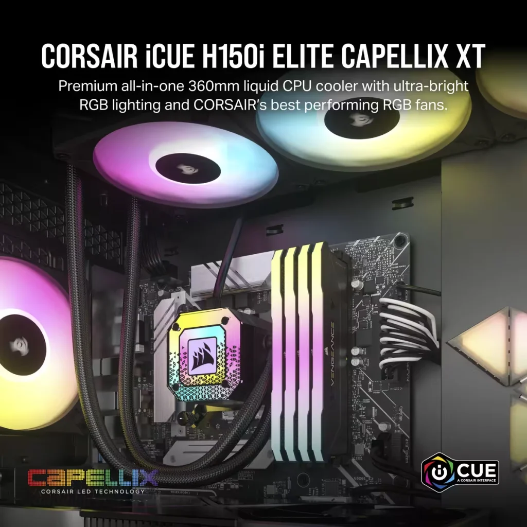 iCUE H150i ELITE CAPELLIX XT Liquid CPU Cooler