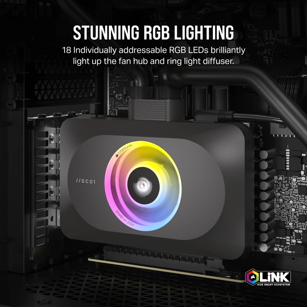 CORSAIR 水冷パーツ XG3 GPUブロックCX-9025001-WW iCUE LINK XG3 RGB HYBRID GPU ウォーターブロック (4090/4080)
