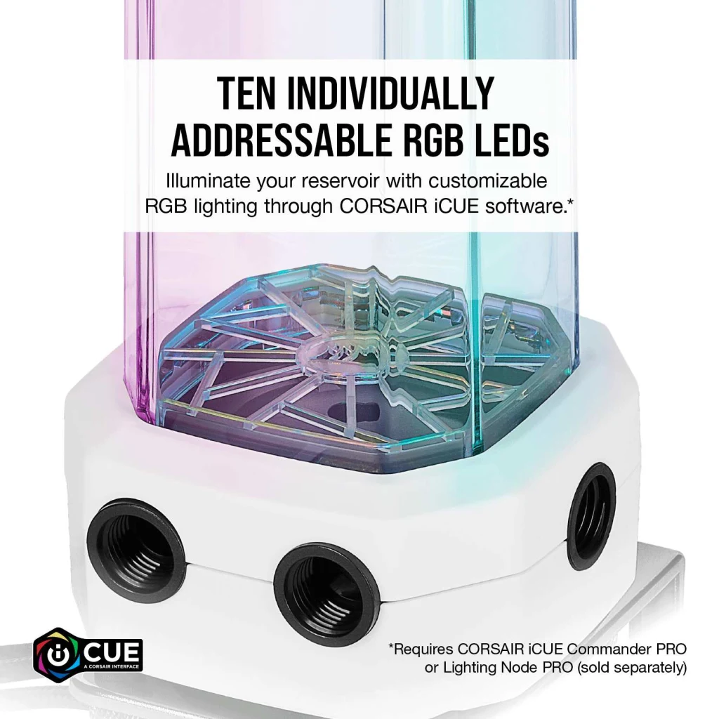 Hydro X Series XD5 RGB Pump/Reservoir Combo — White Hydro X Series XD5 RGB Pump/Reservoir Combo — White