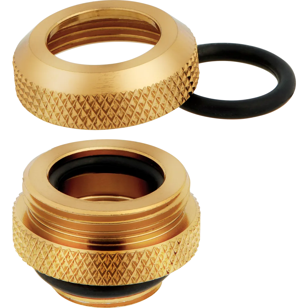 Hydro X Series XF Hardline 12mm OD Fitting Four Pack — Gold