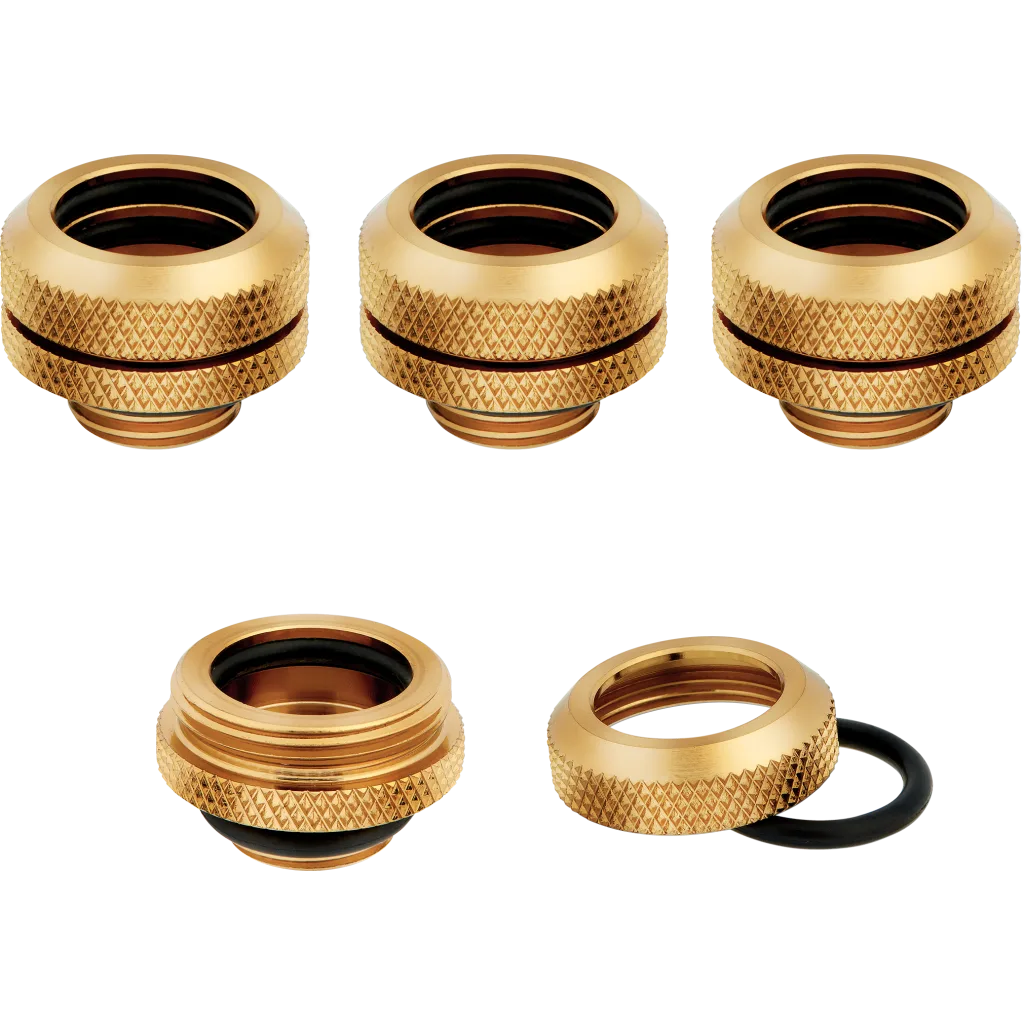 [宅送] Four Fitting OD 14mm Hardline XF Series X Hydro Pack Gold — 冷却パーツ・ファン