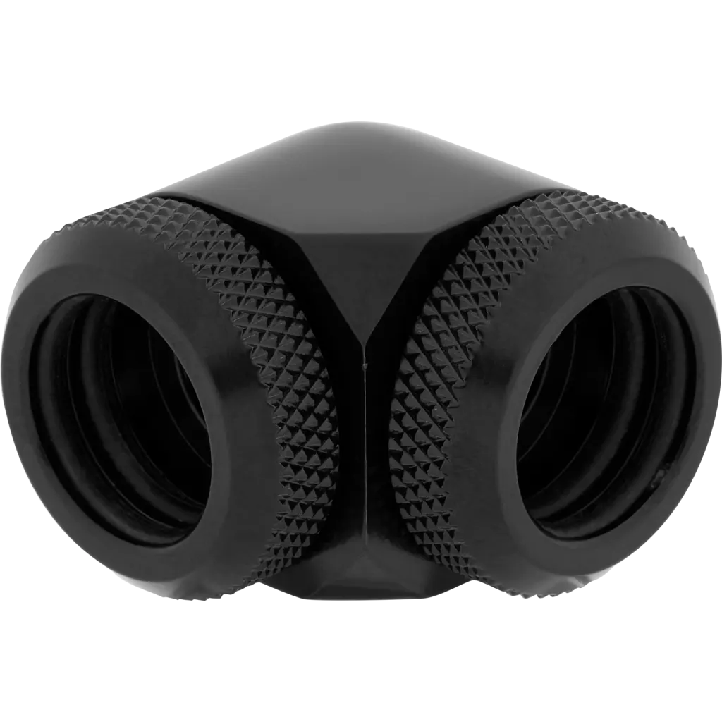 Hydro X Series XF Hardline 90° 14mm OD Fitting Twin Pack — Black