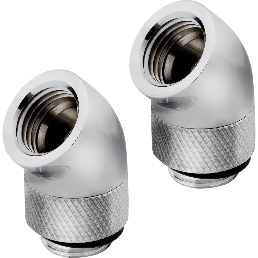 Hydro X Series 45° Rotary Adapter Twin Pack — Chrome