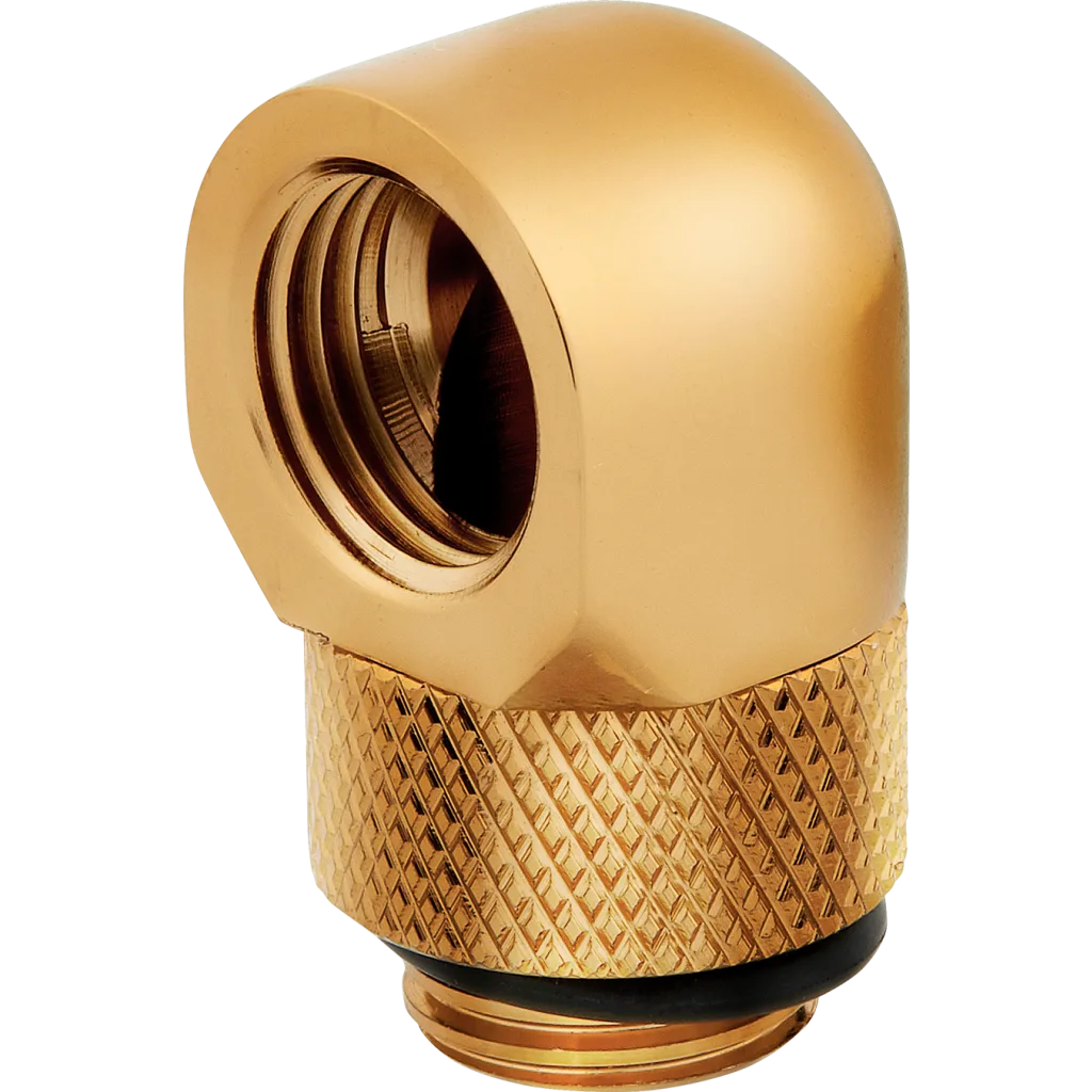 Corsair Hydro X Series 90° Rotary Adapter Twin Pack - Solid Brass, G1/4" Threads For Custom Water Cooling Loops