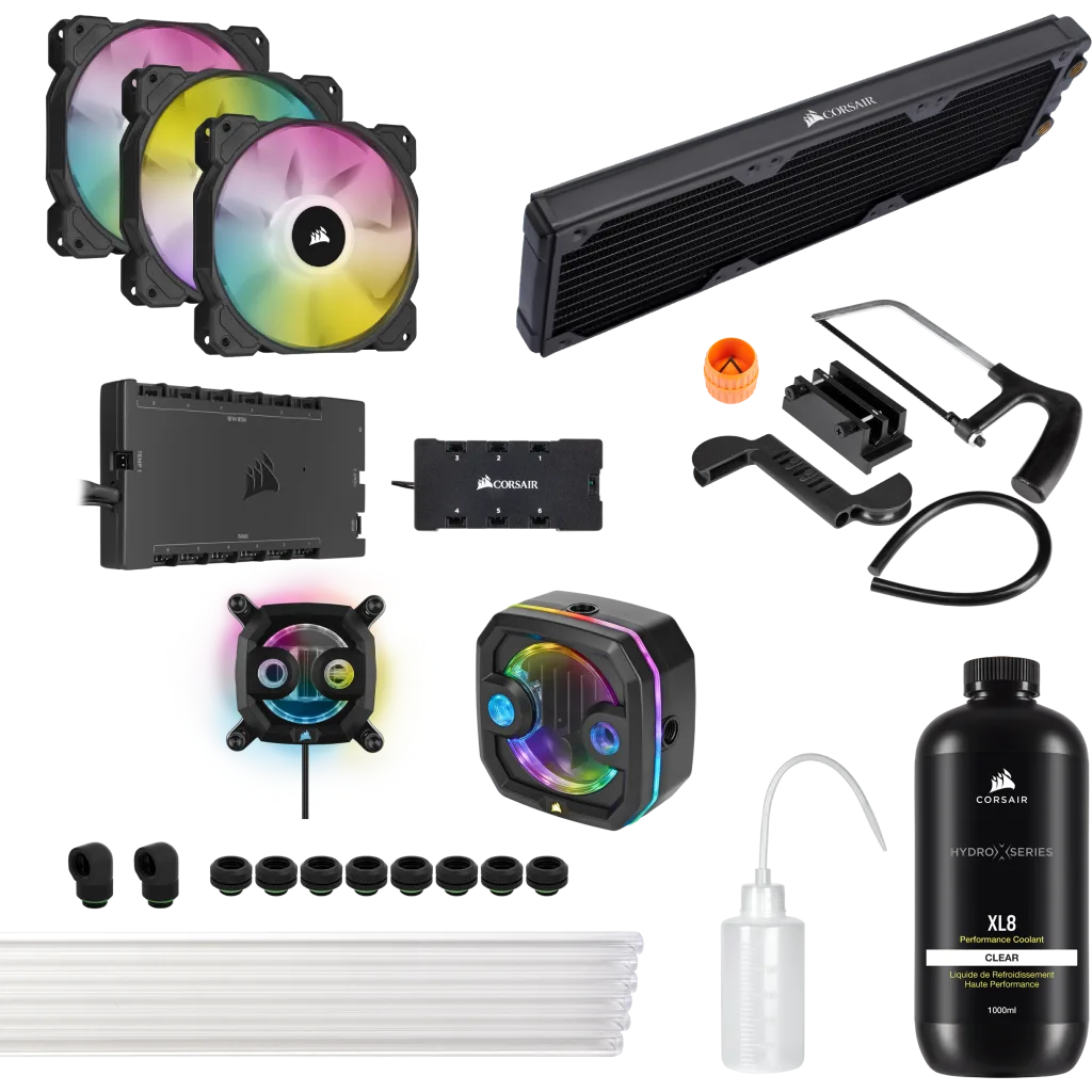 HYDRO X SERIES iCUE XH303i RGB PRO Custom Cooling Kit Black