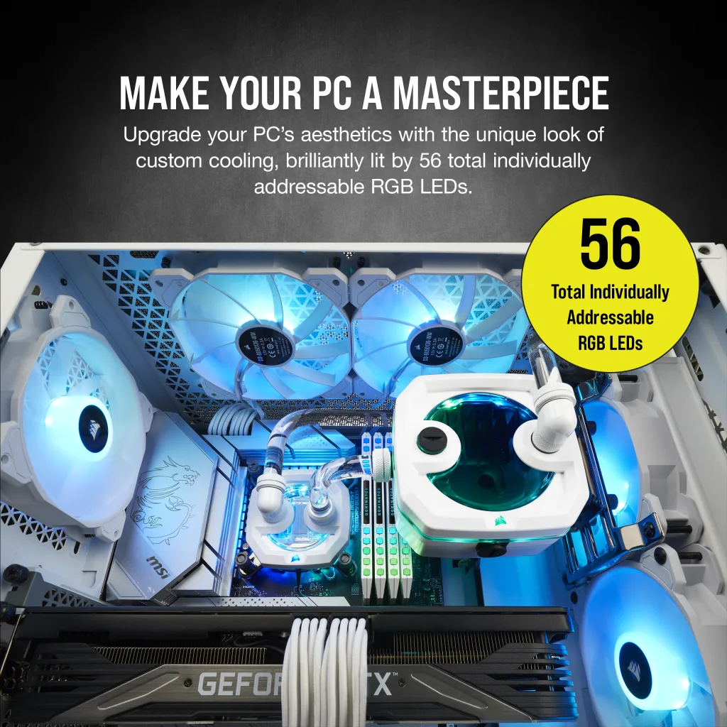 HYDRO X SERIES iCUE XH303i RGB PRO Custom Cooling Kit — White