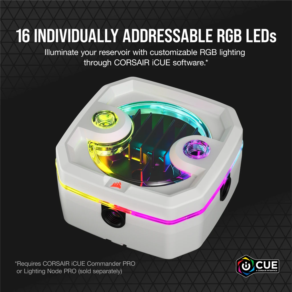 Hydro X Series XD3 RGB Pump/Reservoir Combo — White