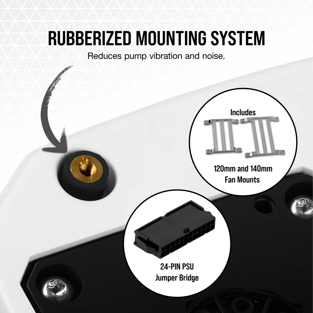 Hydro X Series XD3 RGB Pump/Reservoir Combo — White