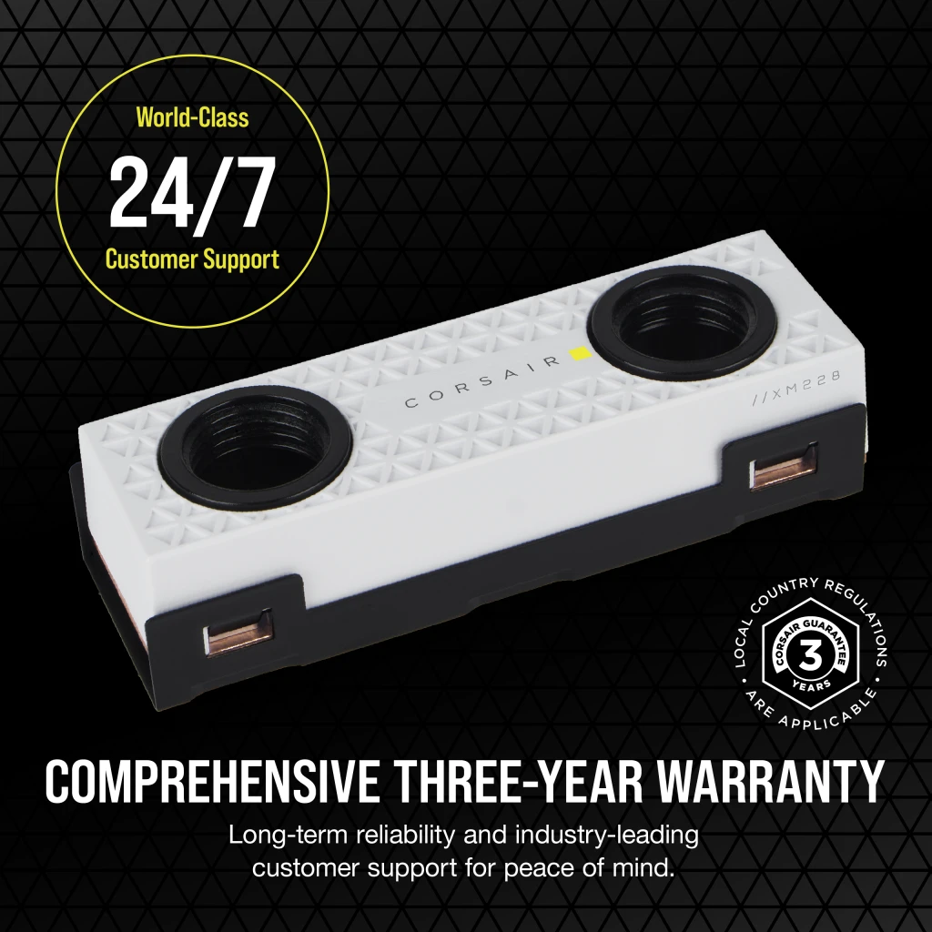 HYDRO X SERIES XM2 M.2 SSD Water Block (2280) — White