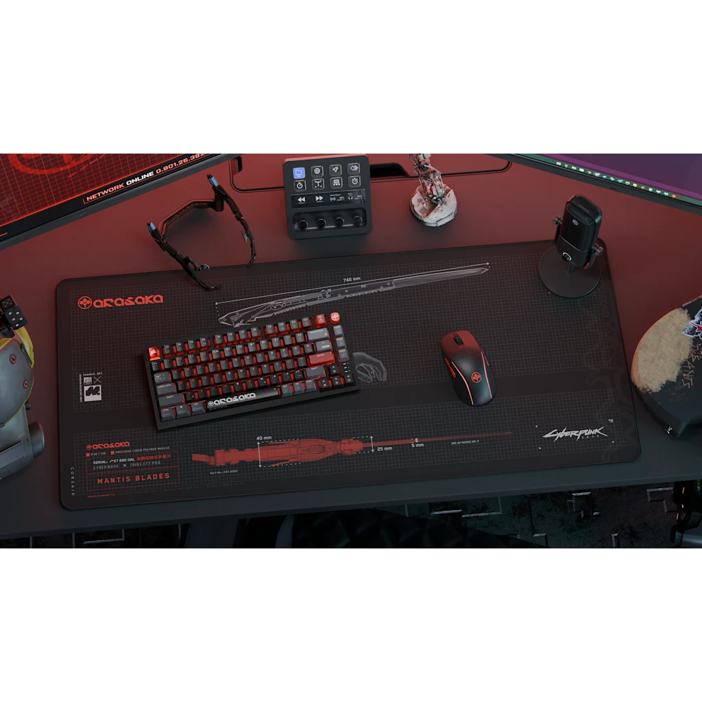 MM300 2XL アンチフレームクロス ゲーミングマウスパッド - サイバー