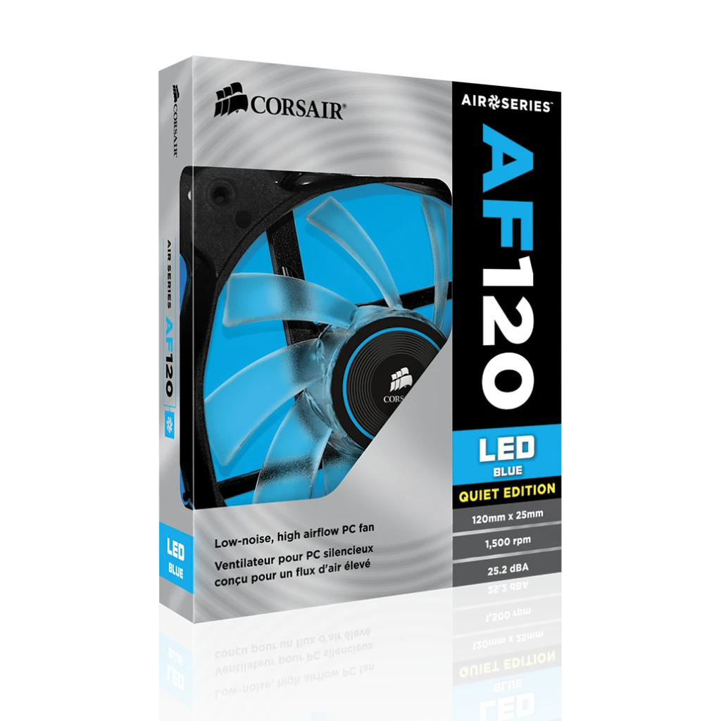 日本に Air 120mm Airflow High Edition Quiet Blue LED AF120 Series™ 冷却パーツ・ファン