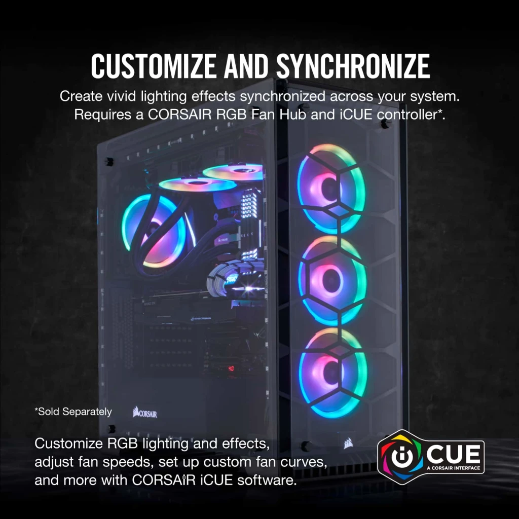 LL120 RGB 120mm Dual Light Loop RGB LED PWM Fan — Single Pack