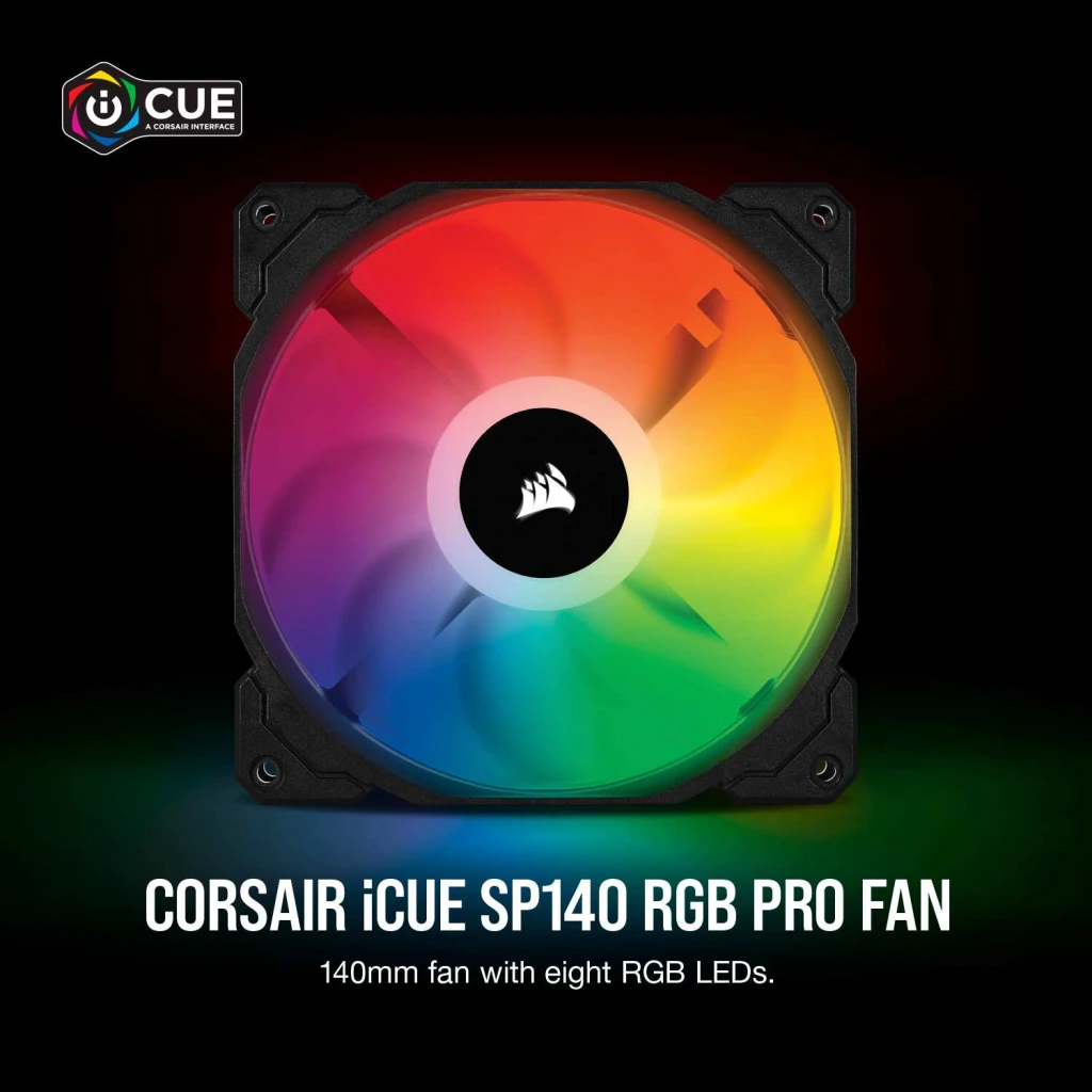 iCUE SP140 RGB PRO Performance 140mm Dual Fan Kit with Lighting