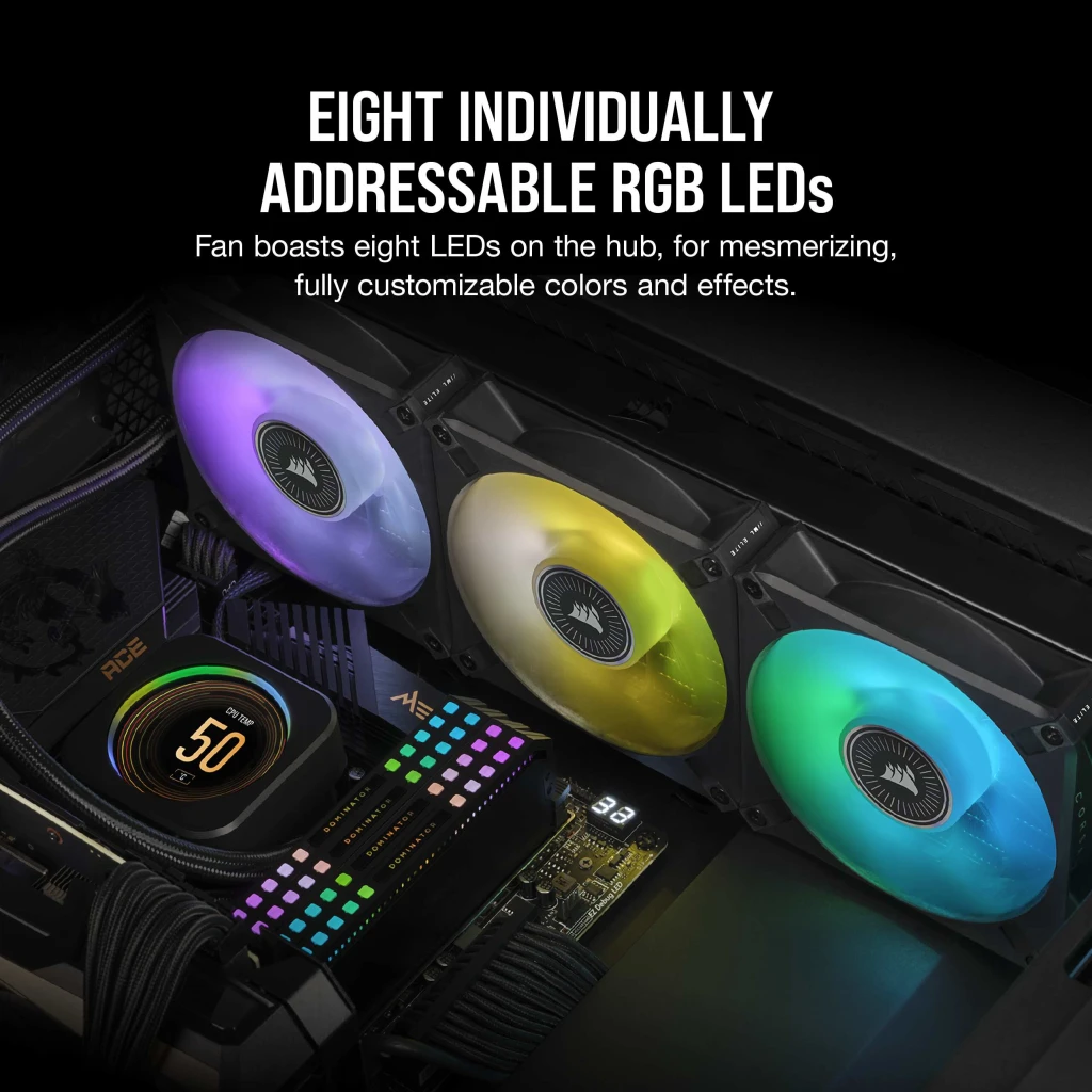 CORSAIR ML140 LED ELITE ブルー 2個セット ML140 LED ELITE Blue Premium 140mm PWM Magnetic Levitation Fan