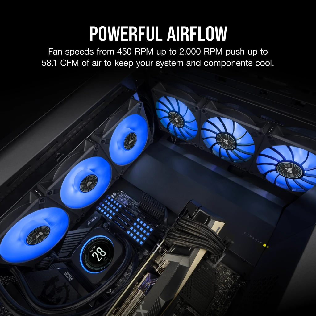 ML120 LED ELITE Blue Premium 120mm PWM Magnetic Levitation Fan