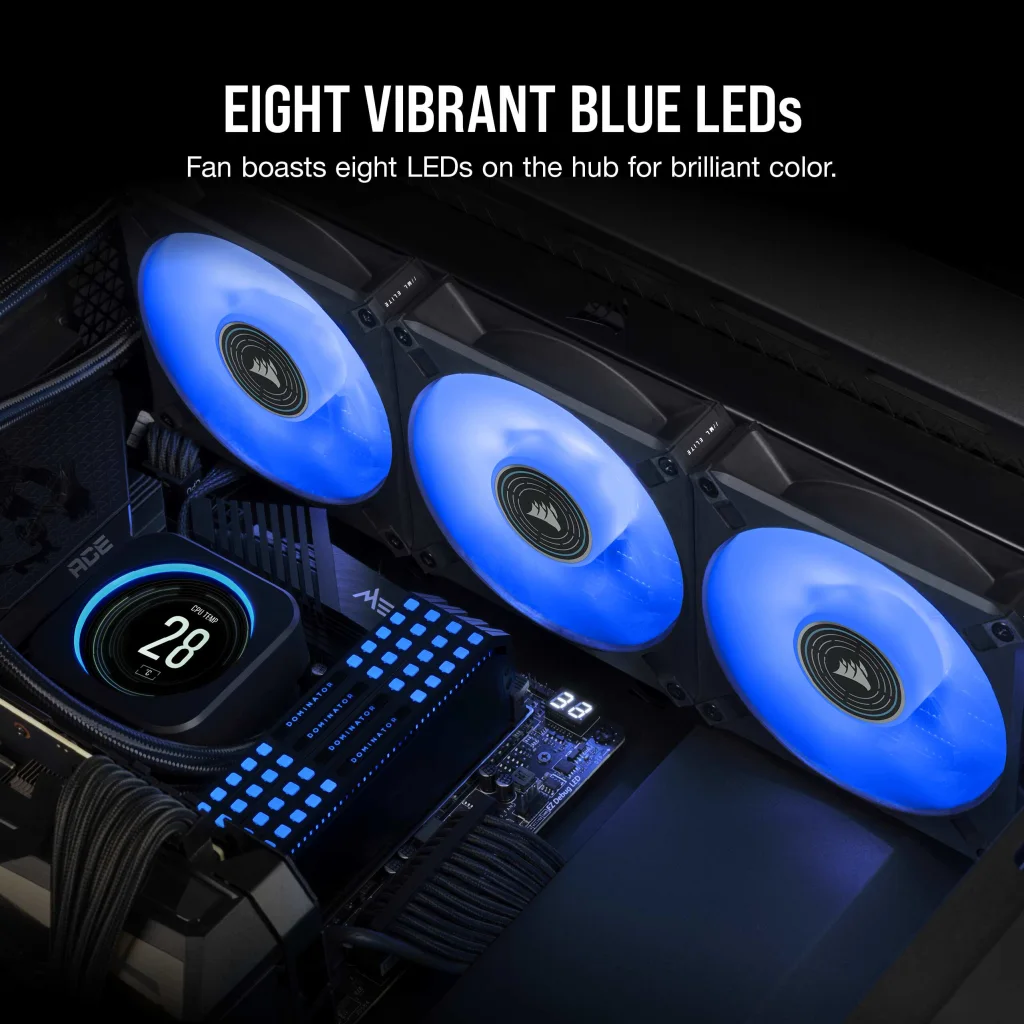 ML120 LED ELITE Blue Premium 120mm PWM Magnetic Levitation Fan