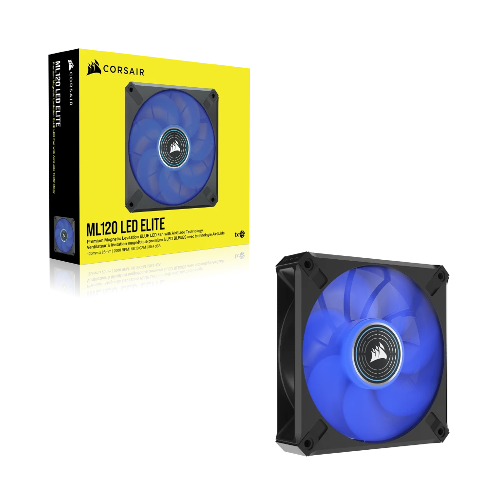 CORSAIR ML120 LED ELITE ブルー 3個セット ML120 LED ELITE Blue Premium 120mm PWM Magnetic Levitation Fan