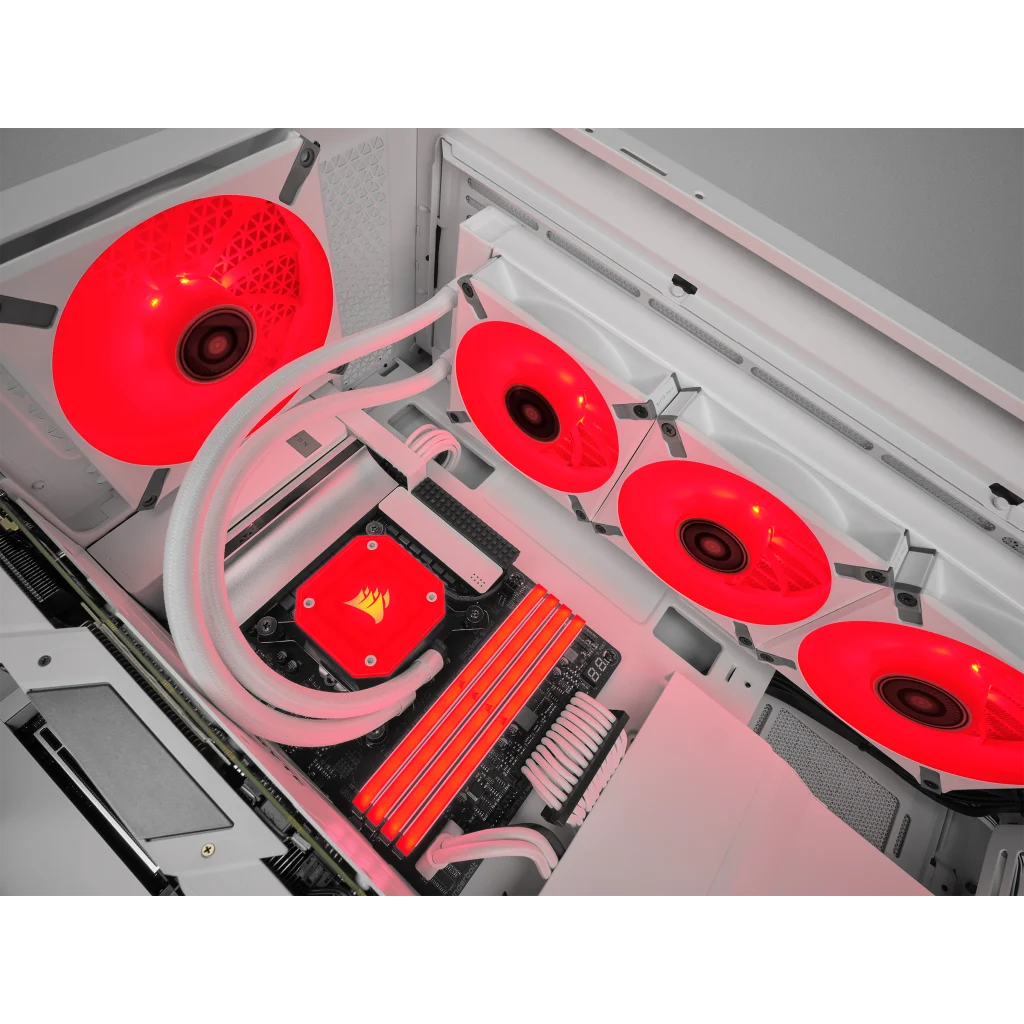 CORSAIR ML120 LED ELITE レッド 3個セット ML120 LED ELITE Red Premium 120mm PWM Magnetic Levitation Fan