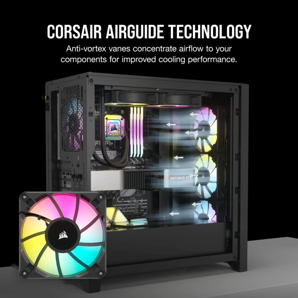 Corsair Ventilateur PC iCUE AF120 RGB Elite Blanc