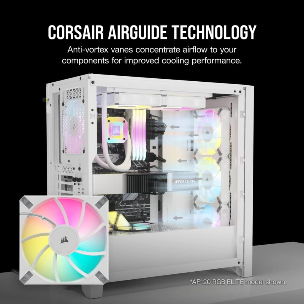 iCUE AF140 RGB ELITE 140mm PWM Fan - White