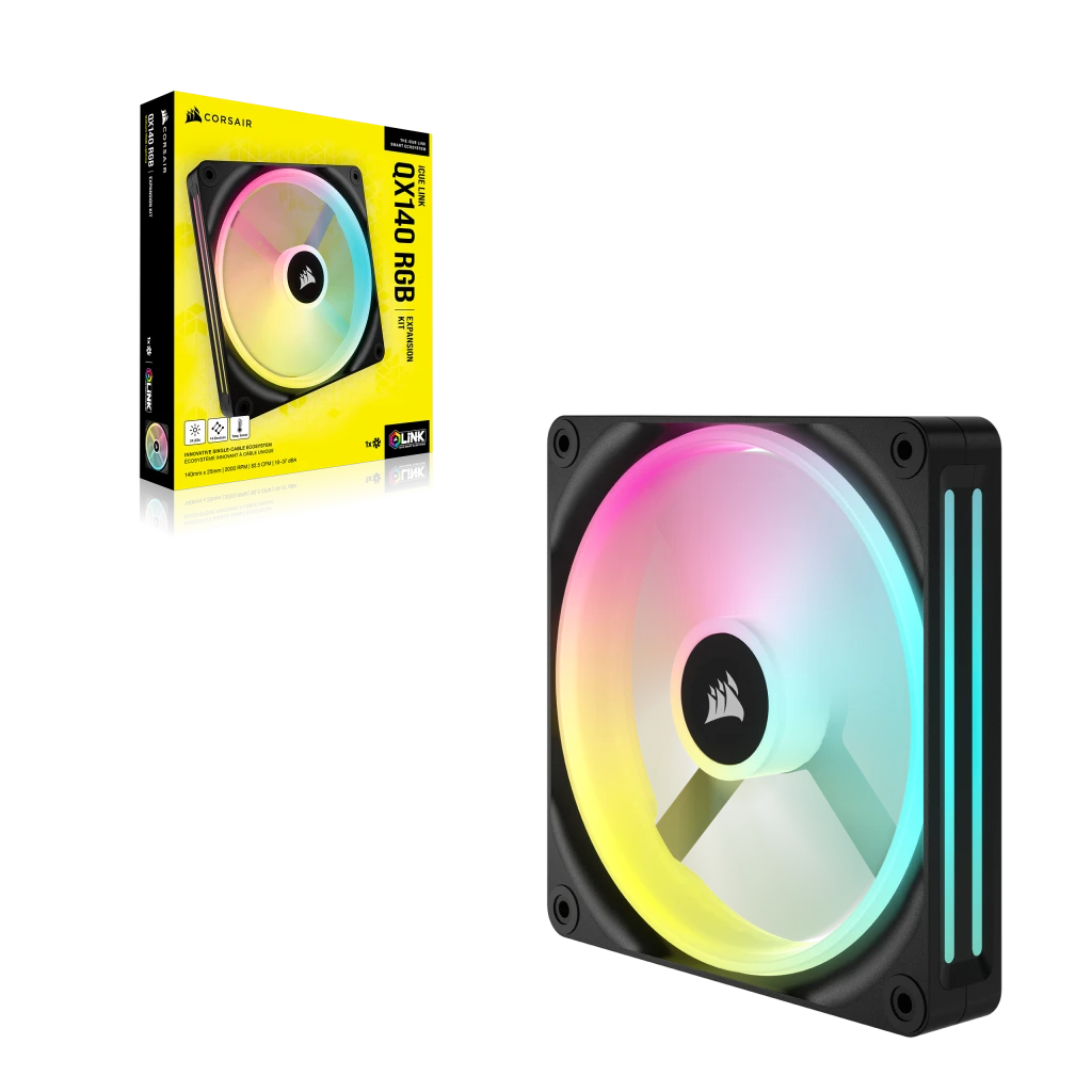 iCUE LINK QX140 RGB 140mm PWM PC Fan Expansion Kit