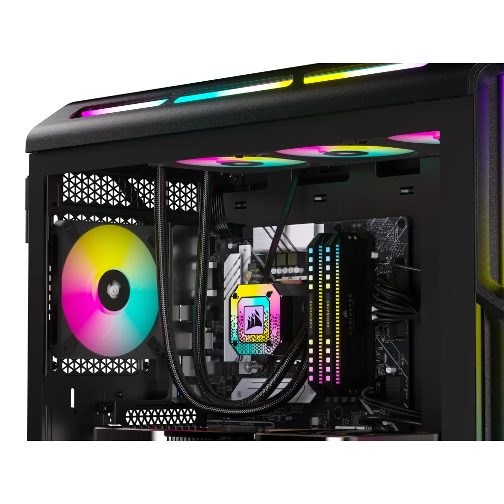 iCUE AF120 RGB SLIM 120mm PWM Fluid Dynamic Bearing Fan — Black