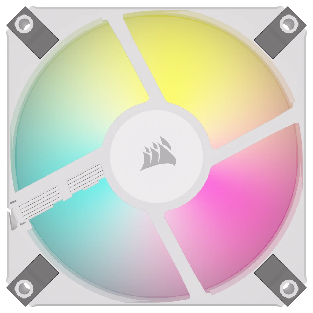 iCUE AF120 RGB SLIM 120mm PWM Fluid Dynamic Bearing Fan — White