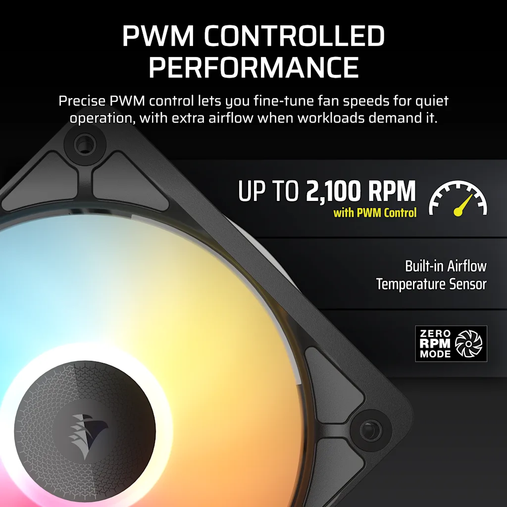 Corsair iCUE LINK RX120 II RGB PWM PC Fan Expansion thumbnail 4