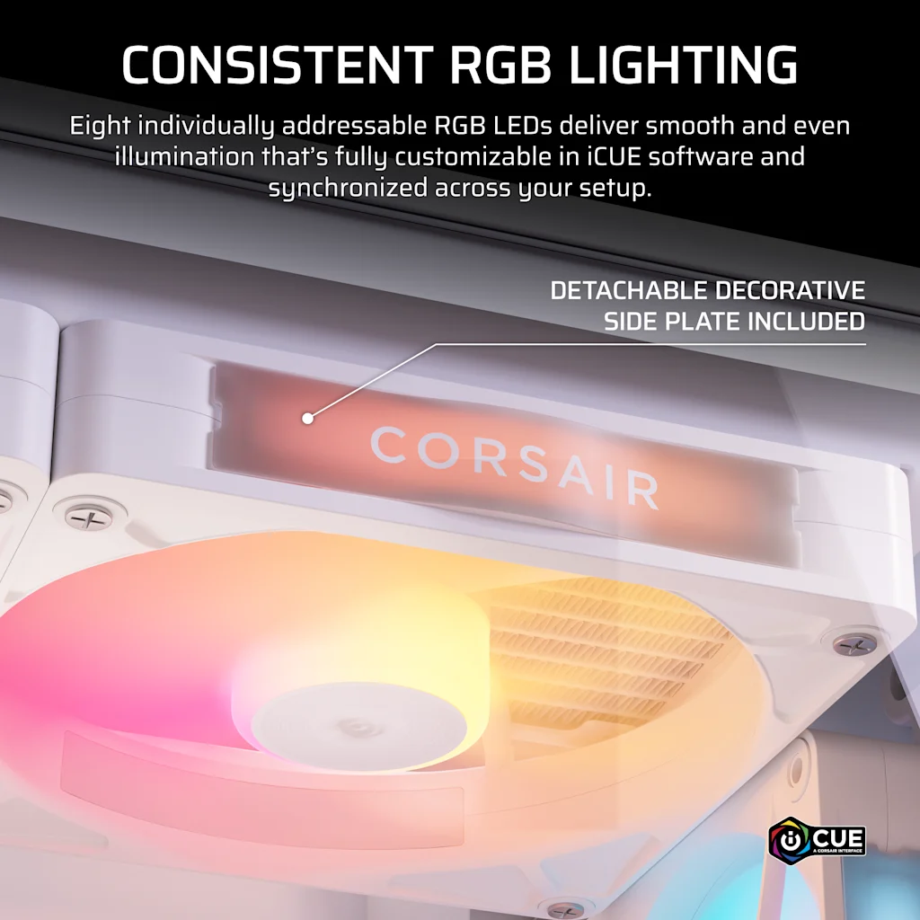 Corsair iCUE LINK RX140 II RGB PWM PC Fan Expansion - White thumbnail 5