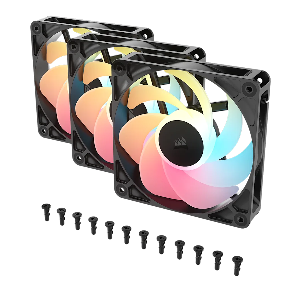 RS120-R ARGB 120mm PWM Reverse Fans Triple Pack