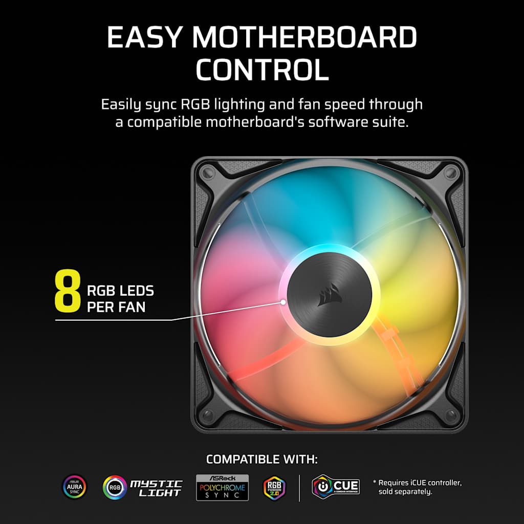 Corsair RS120 II ARGB 120mm PWM Fan thumbnail 2