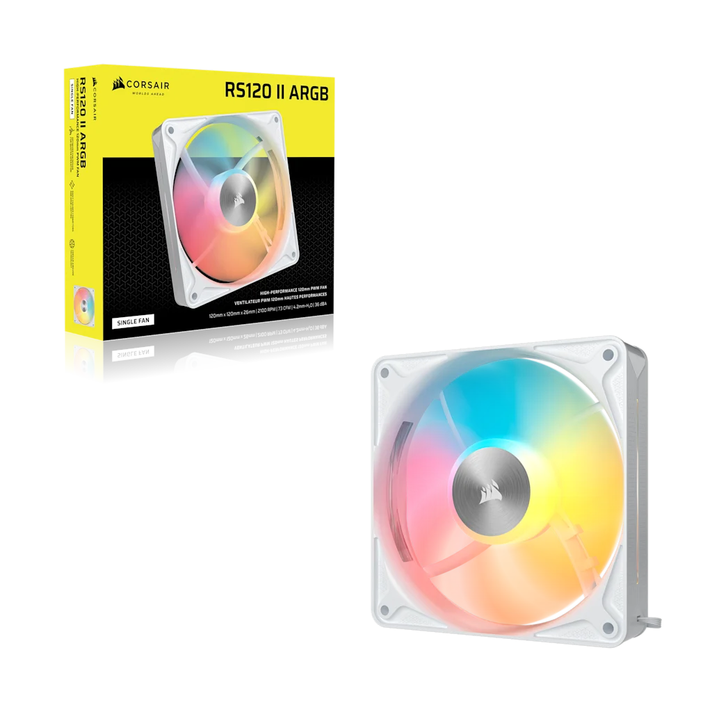 Corsair RS120 II ARGB 120mm PWM Fan - White thumbnail 8