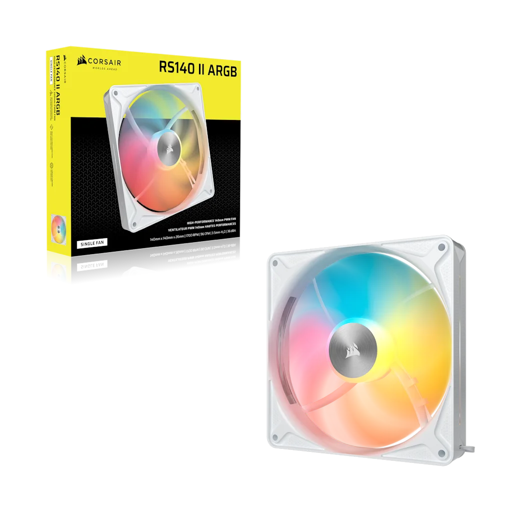 Corsair RS140 II ARGB 140mm PWM Fan - White thumbnail 8