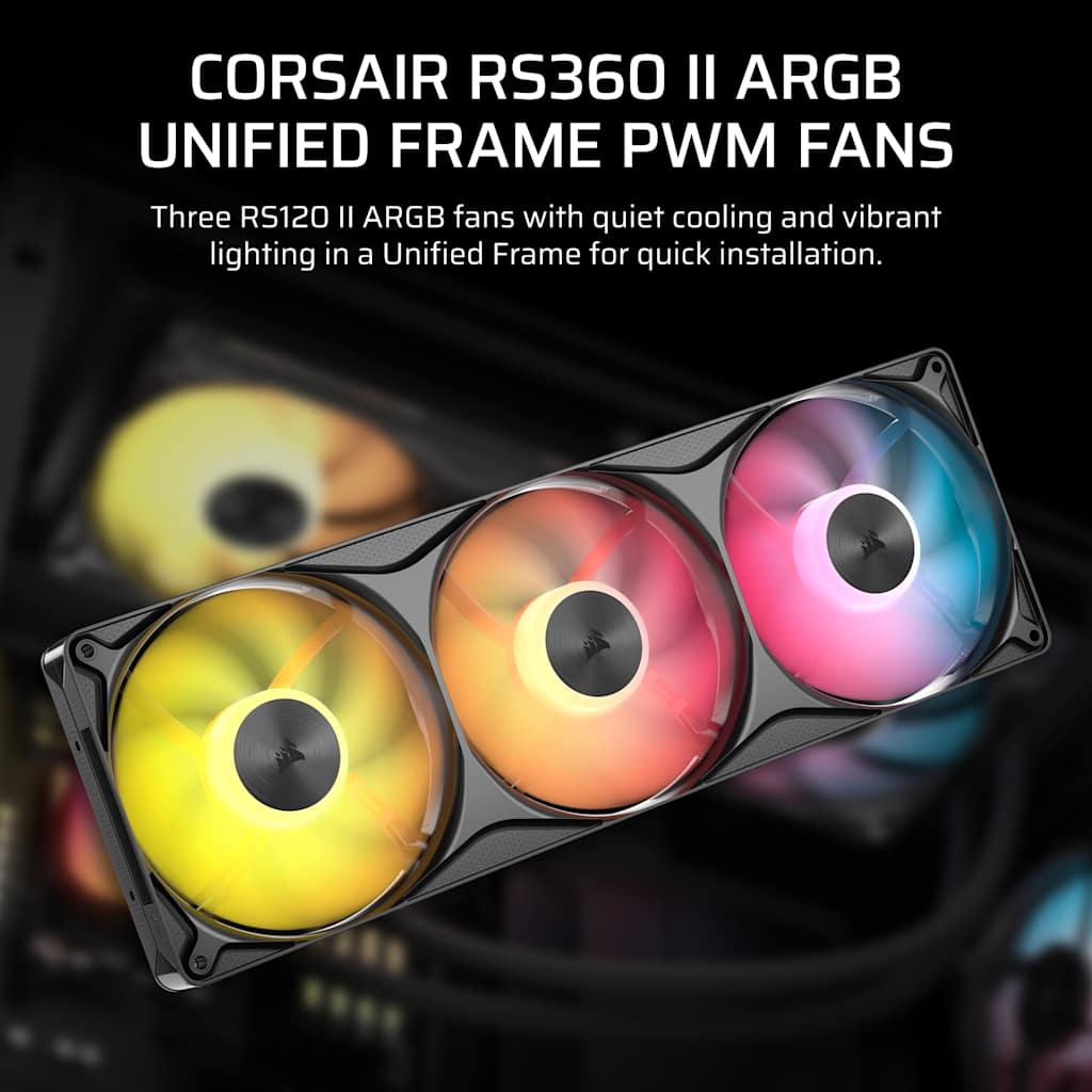 Corsair RS360 II ARGB Unified Frame PWM Fans thumbnail 2
