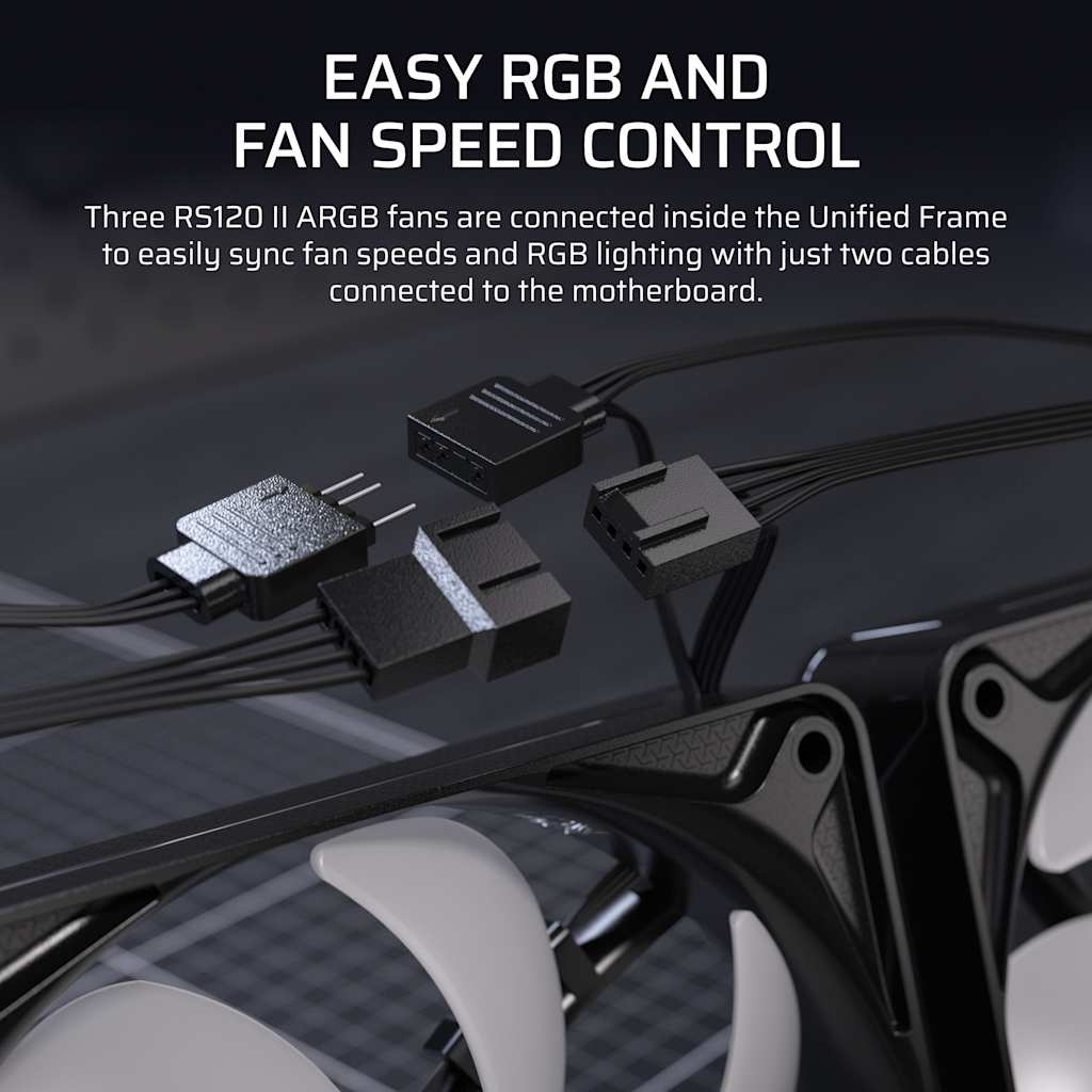 Corsair RS360 II ARGB Unified Frame PWM Fans thumbnail 5
