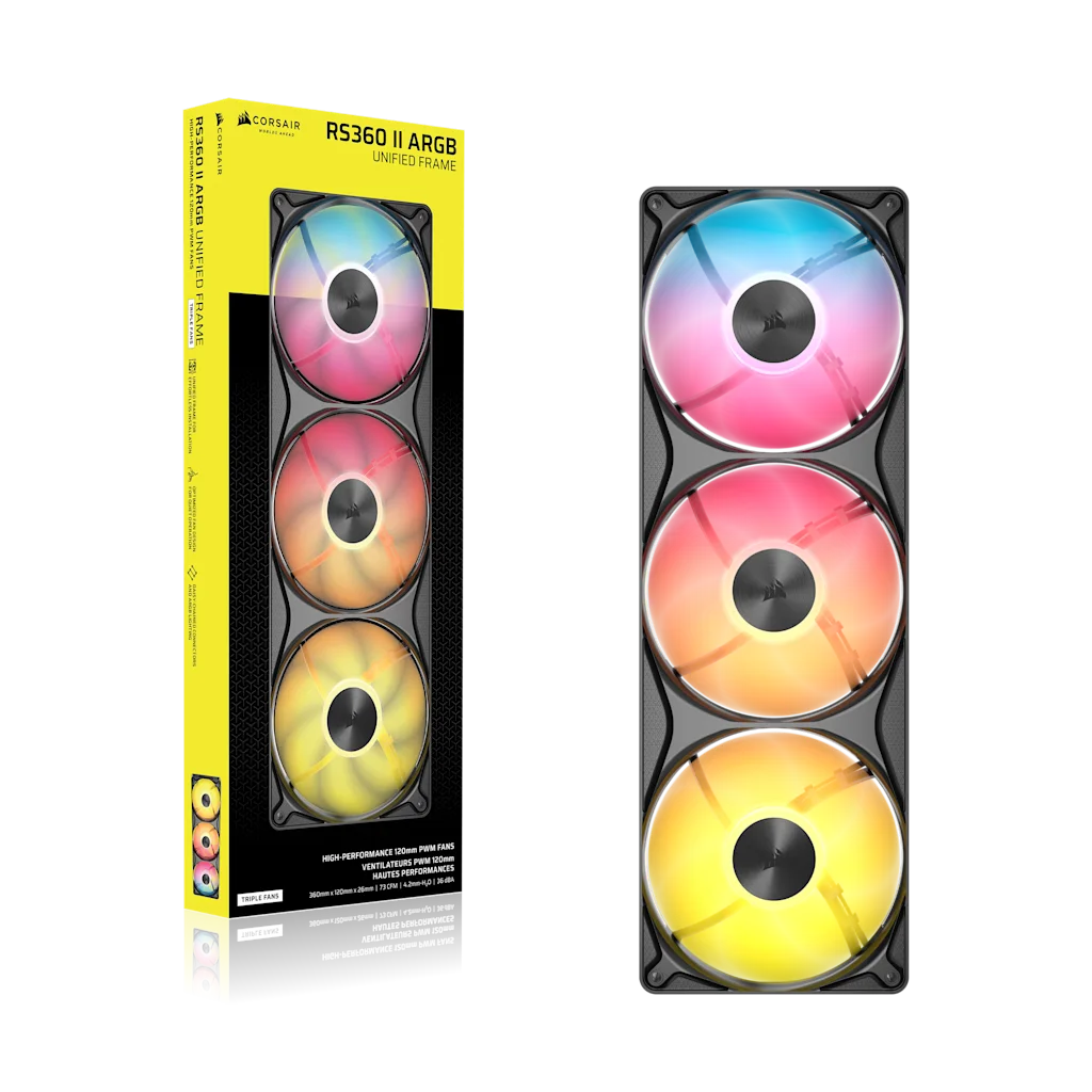 Corsair RS360 II ARGB Unified Frame PWM Fans thumbnail 8