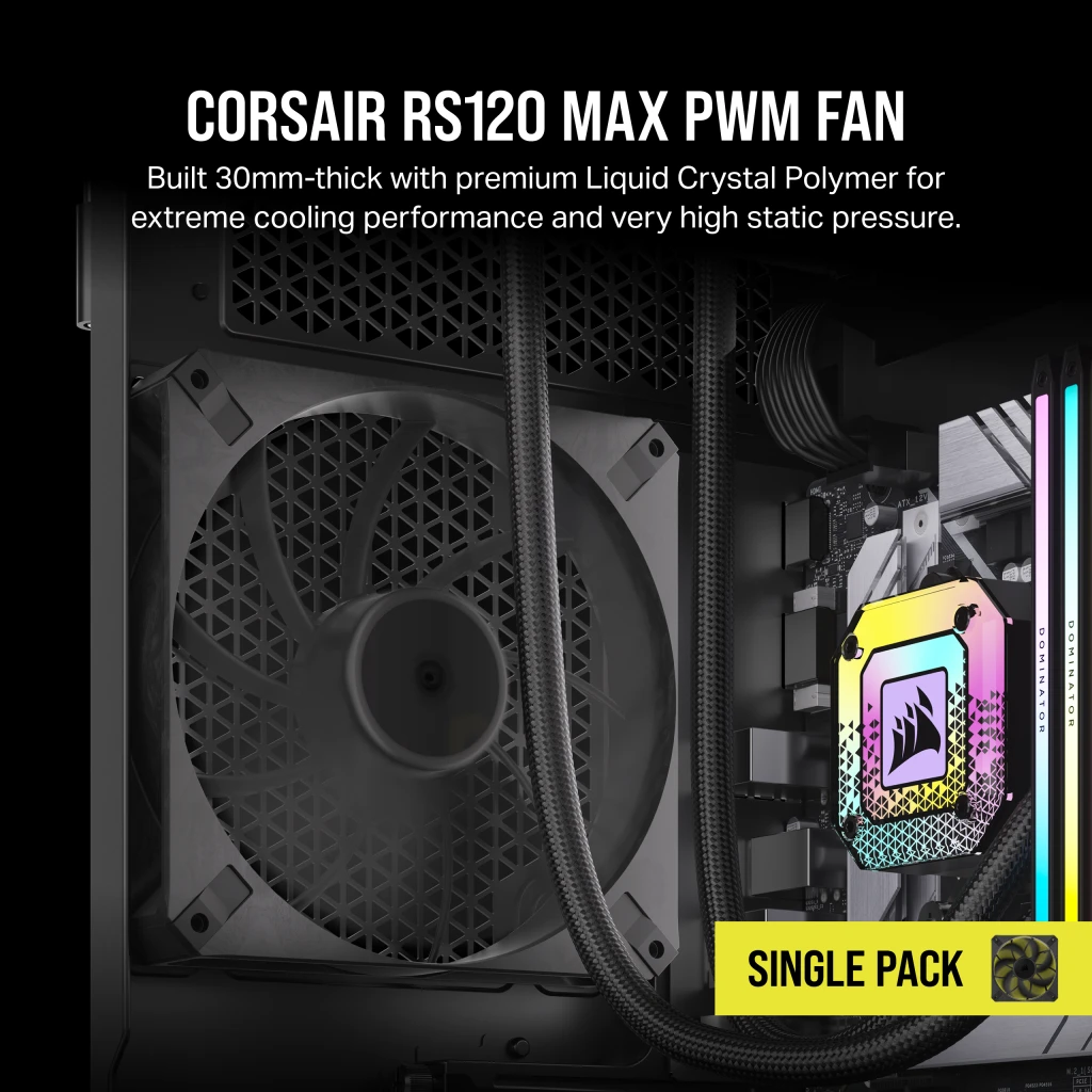 RS120 MAX 120mm PWM Thick Fan - Single