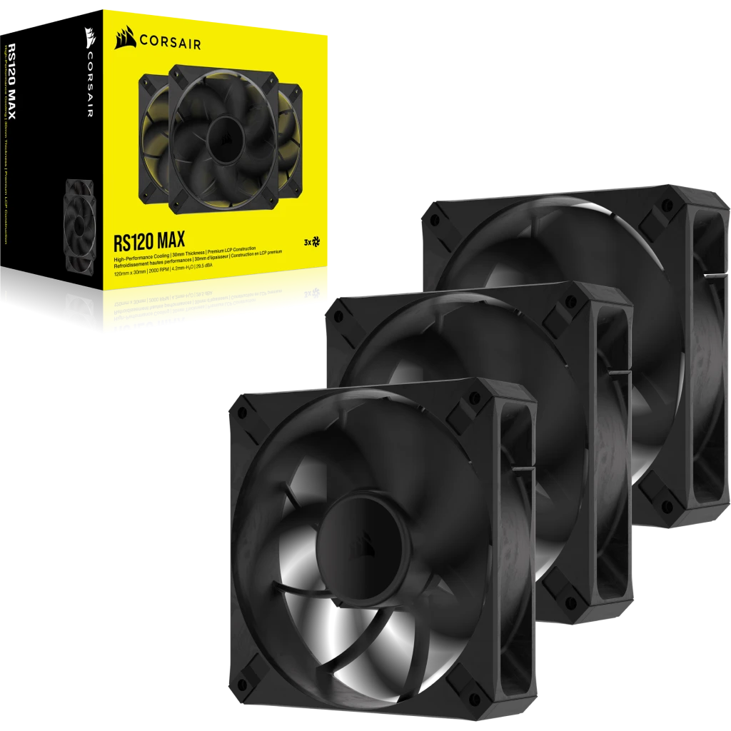 RS120 MAX 120mm PWM Thick Fans - Triple Pack