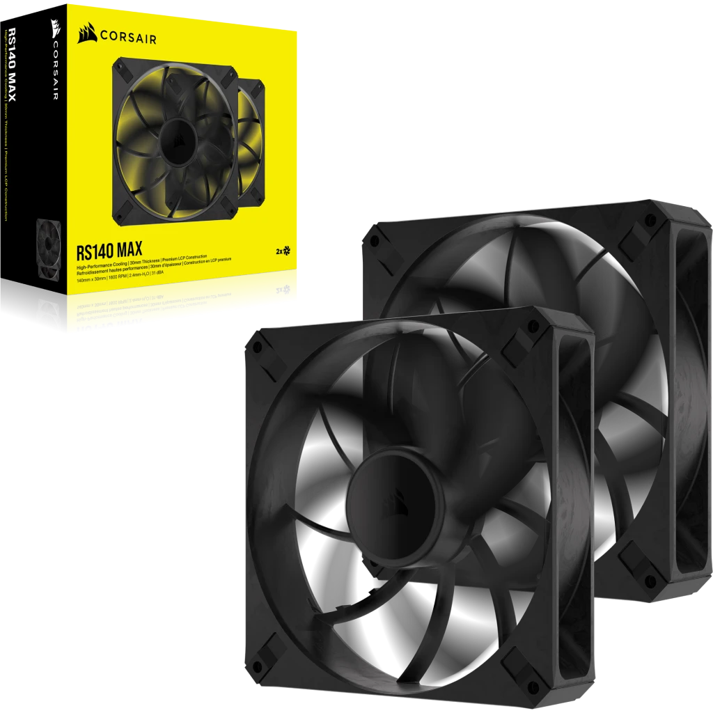 RS140 MAX 140mm PWM Thick Fans - Dual Pack
