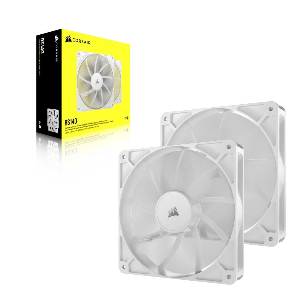 Corsair RS140 140mm PWM Fans - Dual Pack - White thumbnail 6